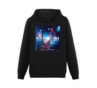 THE KING OF TOMATO Steve Vai Where Other Wild Things Hoody Unisex Ptinted Hoodies Long Sleeve Men's Hooded with Pocket Black XL
