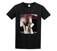 THE KING OF TOMATO Tiesto I Will Be Here Unisex 100% Cotton Short-Sleeve T-Shirts Black L