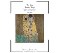 The Kiss Cross Stitch Pattern - Gustave Klimt - Large Size Edition: Regular and Large Print Cross Stitch Pattern