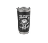 The Kitchen Is Your Safe Place In An Unsafe World Fun Chef Bicchiere termico in acciaio inox doppia parete