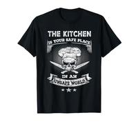 The Kitchen Is Your Safe Place in An Unsafe World Fun Chef Maglietta