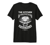 The Kitchen Is Your Safe Place in An Unsafe World Fun Chef Maglietta Premium