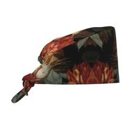 The Kitten in The Flower Bed Unisex Bandana Elastico Cuffia Cucina Traspirante Cappello da Cuoco per caffè Ristorante Bar