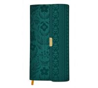 The KJV Compact Bible [Dark Teal Florals with Clasp]