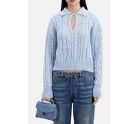 The Kooples Cable-stranded Packed Neck Sweater Blue Taglia: 40 | Maglioni a maglia Outlet | Donna | Blu