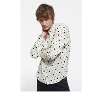 The Kooples Chemise Manche Longue Homme Polka Dots Ecru Black Taglia: S | Outlet | Uomo | Nero