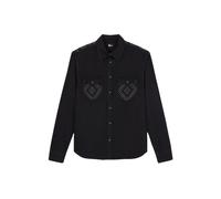 The Kooples Chemise Western Black Denim Avec Stud Black Washed Taglia: S | Camicie Casual Outlet | Uomo | Nero