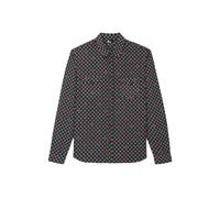 The Kooples Cow Boy Shirt With Polka Dots Black Daisy Print And Red Embr Taglia: XS | Pantaloncini Outlet | Uomo | Nero
