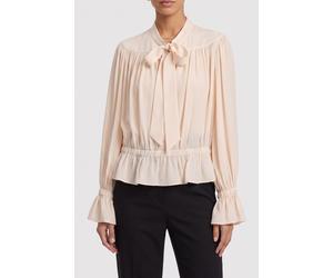The Kooples Flowing Blouse With A Lavaliere Collar Ecru Taglia: 34 | Maglie a manica lunga Outlet | Donna | Marrone