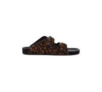 The Kooples Leopard Pouch Leather Sandals Leopard Taglia: 36 | Infradito Outlet | Donna | Marrone