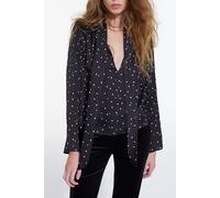 The Kooples Little Hearts Black Lavaliere Top Black Taglia: 34 | Cappotti Outlet | Donna | Nero