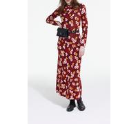 The Kooples Long Wool Dress In Floral Jacquard Dark Red Taglia: 36 | Maxi abiti Outlet | Donna | Rosso