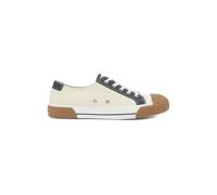 The Kooples Low Canvas Sneakers With Leather Inserts Ecru Taglia: 38 | Sneakers Outlet | Unisex | Marrone