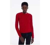 The Kooples Round-neck Cable Wool Sweater Tango Red Taglia: 36 | Outlet | Donna | Rosso