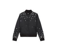 The Kooples Satin Bomber With Strass Pearls Black Taglia: 36 | Bomber Outlet | Donna | Nero