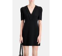 The Kooples Short Dress With Leather Piping Black Taglia: 40 | Abiti Mini Outlet | Donna | Nero