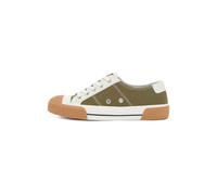 The Kooples Sneakers Basses En Toile Avec Empiecements En Cuir Kaki Taglia: 40 | Sneakers Outlet | Unisex |