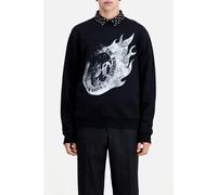 The Kooples Sweatshirt With Wheel And Flames Print Black Taglia: M | Maglioni Outlet | Uomo | Nero