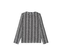 The Kooples Top Manches Longues Print Zig Zag Black White Taglia: 38 | Outlet | Donna | Nero