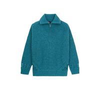 The Kooples Turtleneck Sweater In Pearl And Pointelle Rib Blue Petrol Taglia: 38 | Maglioni a maglia Outlet | Donna | Bianco