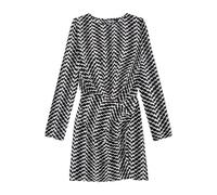 The Kooples Zig Zag Print Long Sleeve Short Dress Black White Taglia: 40 | Abiti Mini Outlet | Donna | Nero