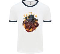The Kraken Octopus Cthulhu Scuba Diving Uomo Ringer T-Shirt