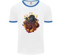 The Kraken Octopus Cthulhu Scuba Diving Uomo Ringer T-Shirt