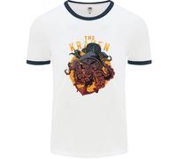 The Kraken Octopus Cthulhu Scuba Diving Uomo Ringer T-Shirt