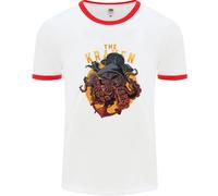 The Kraken Octopus Cthulhu Scuba Diving Uomo Ringer T-Shirt