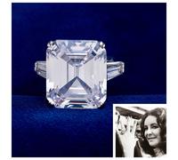 The Krupp Anello Riproduzione, Dimensione Standard 22x19mm Taglio Asscher 8A Cz