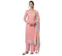 The kurti bazaar Abito da sera elegante pakistano con cuciture speciali per il Ramadan Salwar Kameez, Rosa, 34