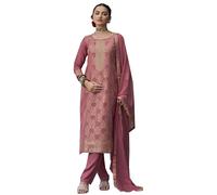 The kurti bazaar Indiano Bella Designer Shalwar Kameez Vestito Pakistano Cucito Elegante Ramadan Abbigliamento Speciale Pent Suit, Rosa, 34