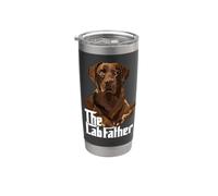 The Lab Father Brown Labrador Chocolate Retriever Dad Dog Bicchiere termico in acciaio inox doppia parete