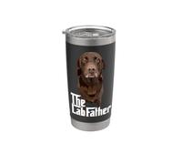 The Lab Father Brown Labrador Chocolate Retriever Dad Dog Bicchiere termico in acciaio inox doppia parete
