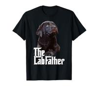 The Lab Father Chocolate Lab papà Labrador Retriever papà Maglietta