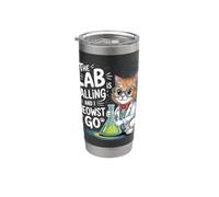 The Lab Is Calling And I Meowst Go Science Cat Nerd |- Bicchiere termico in acciaio inox doppia parete