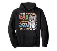 The Lab Is Calling And I Meowst Go Science Cat Nerd |- Felpa con Cappuccio