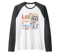 The Lab Is Calling And I Meowst Go Science Cat Nerd |- Maglia con Maniche Raglan