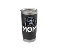 The Lab Mom - Labrador Retriever, colore: Nero Bicchiere termico in acciaio inox doppia parete
