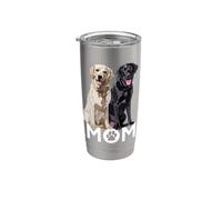 The Lab Mom - Labrador Retriever, colore: Oro e Nero Bicchiere termico in acciaio inox doppia parete