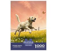 The Labrador Retriever Puzzle Di Cartone 1000 Pezzi Adolescenti Cute Pet Dog Gioco Di Sfida Decorazione Della Casa 70x50cm/1000pcs