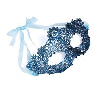 The Lace Mask Co. Sfera di maschera di carnevale di Halloween da ballo in maschera in pizzo da donna (Sapphire Blue)