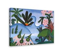 The Lake by Tarsila Do Amaral, poster artistico su tela e stampa artistica da parete moderna cornice decorativa per camera da letto, 50,8 x 76,2 cm