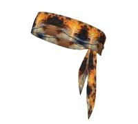 The Lake - Fascia per capelli sportiva con alberi di cocco che assorbe il sudore, unisex, adatta per viaggi all'aperto e vari sport.