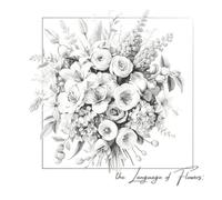 The Language of Flowers: A Poetic Coloring Book