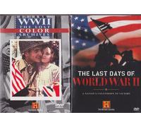 The Last Days Of World War II Box Set Run Time 4 Hours 40 Minutes , World War II in Color : The History Channel Box Set : New World Order The Rise Of Hitler , Total War , Triumph And Despair Run Time 171 Minutes - Total Set 4 Discs - Total Run Time 451 Minutes