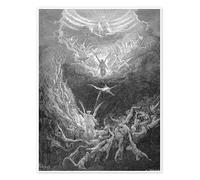 The Last Judgement, 1866 Poster di Gustave Doré 100 x 130 cm Nero e Bianco Quadri Decorazione per pareti