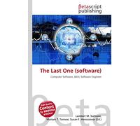 The Last One (software): Computer Software, BASI, Software Engineer
