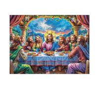 The Last Supper Puzzle 500 Pezzi Per Regalo Di Festa Della Nonna Cartone Spesso Paesaggi Floreali Fantasy Pet Accompany Per Decorazione Domestica Con Poster Incluso Edizione 500 PCS