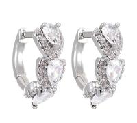 The Latest European Simple Fashion Is Suitable For Women's Jewelry Earrings Orecchini Tondi Grandi (White, One Size)